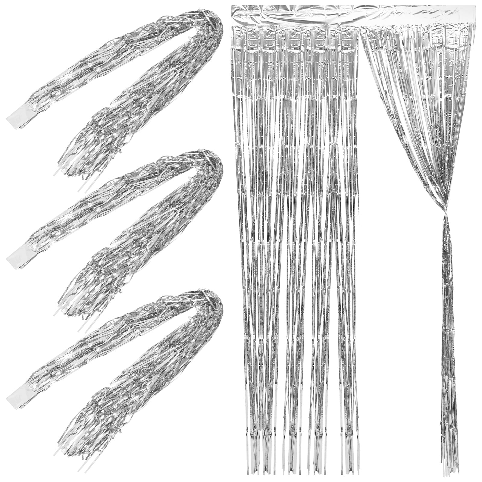 Masteelf 8 pcs  Foil Curtains Party Curtain Streamers Birthday Party Decoration Background Photo Props
