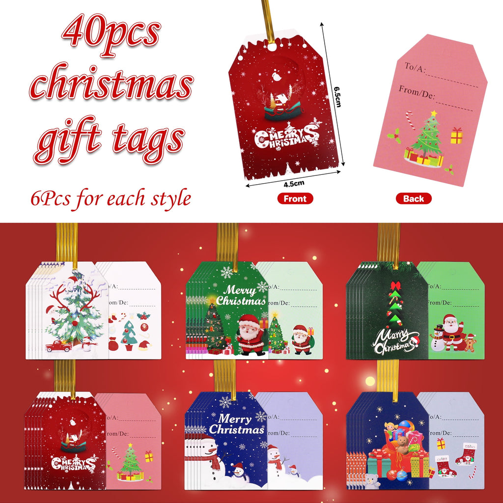 MAGOTAN 40PCS Christmas Gift Bags,10 Seconds Wrapping Gift,Holiday Gift Bags Assorted,Reusable Foil Gift Wrapping Sacks Pouches Xmas Presents Party Favor Goody Bags Jumbo