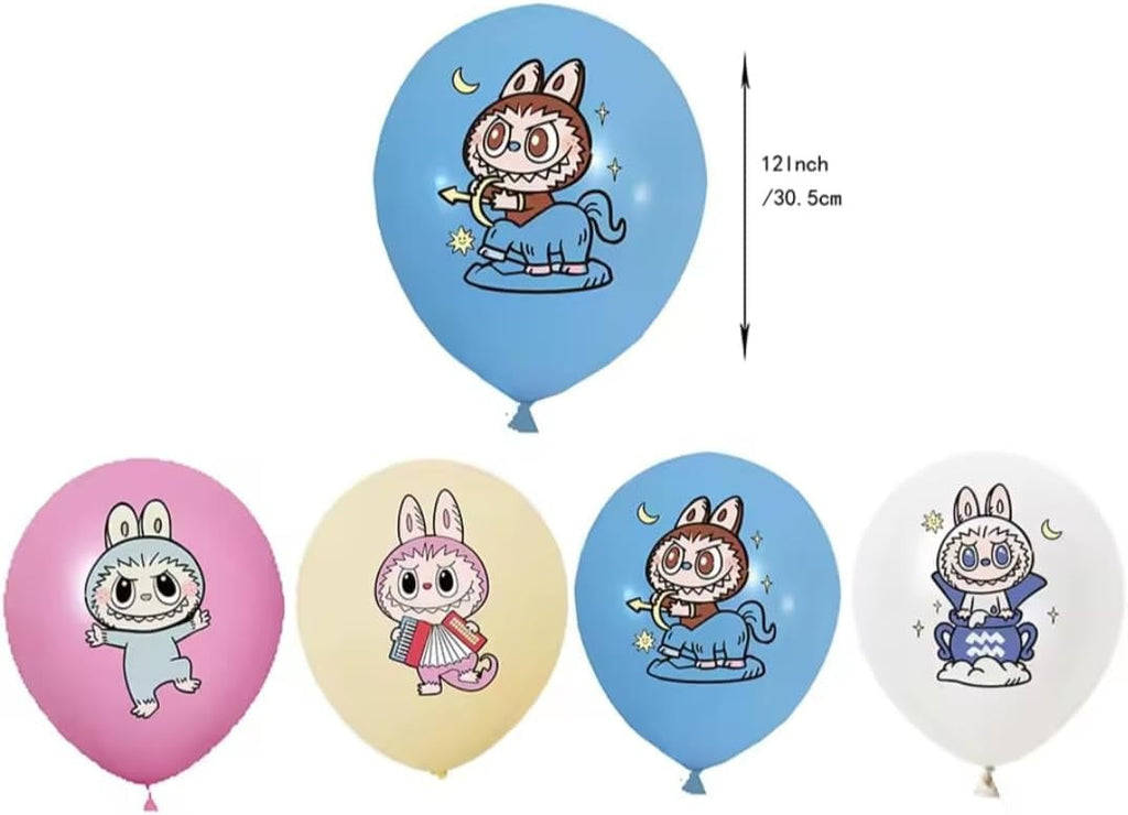 Cartoon Elf Party Supplies Happy Birthday Decorations Set Include Banner, Balloons, Cake Cupcake Toppers, Backdrop for Boys Girls Cartoon Theme Party