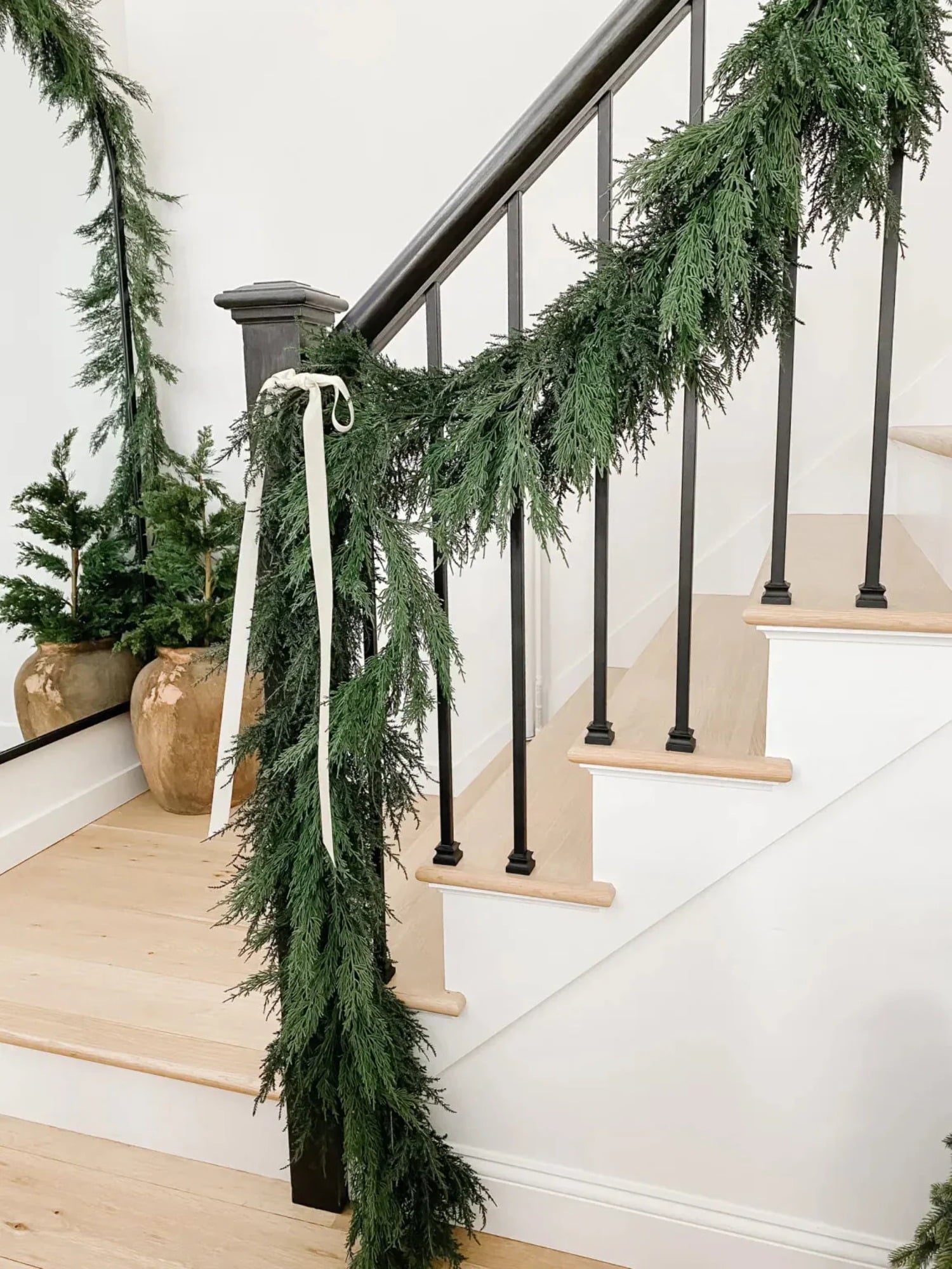 Nearly Natural 60" Decorative Plastic Lush Cedar Garland in Green