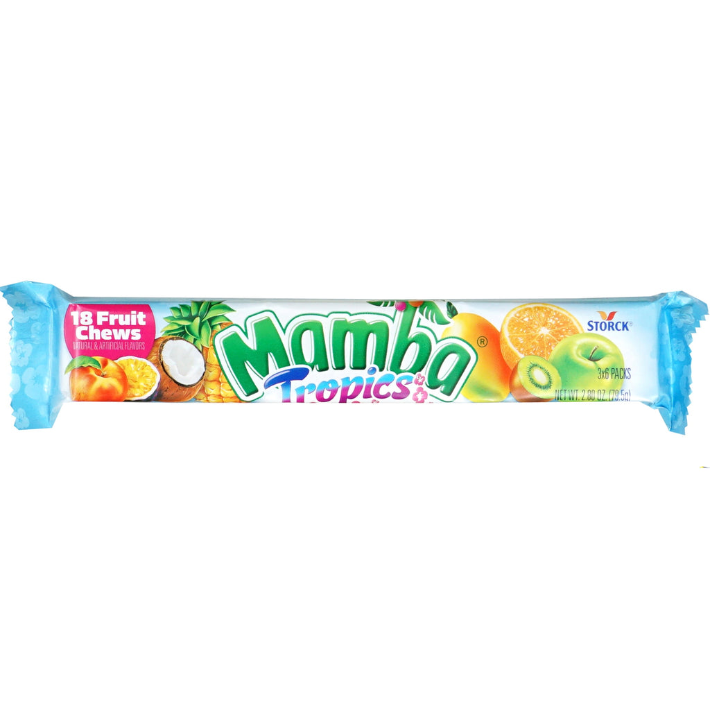 Mamba Sticks Snack Variety Pack, 16 Pack Mamba Candy, Original, Tropics, Sour, Tropics, Berrytasty