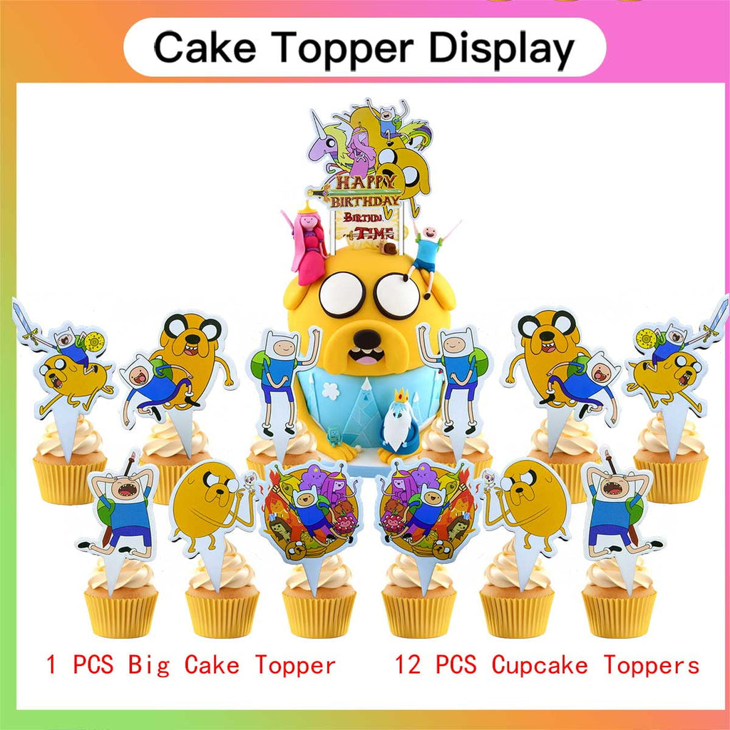 Adventure Time Balloons Party Supplies Decor Tableware Birthday Cake Topper Decorations Banner Backdrop