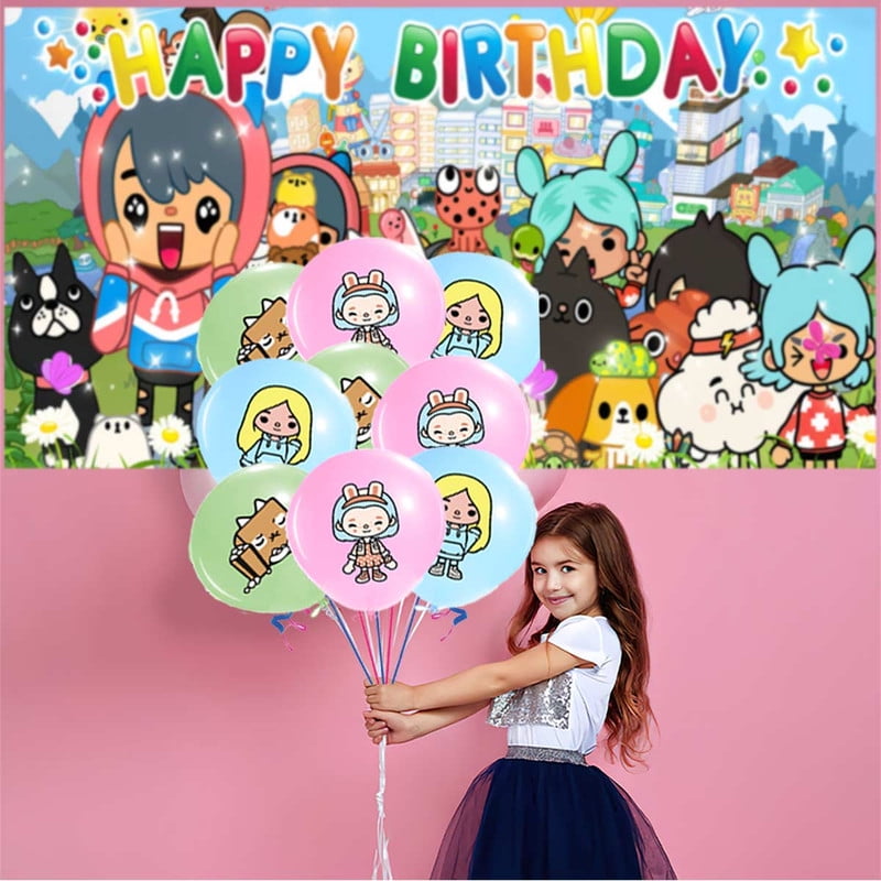 Birthday Party Supplies Balloons Plates Decoration Cake Topper Decor Tableware Banner Backdrop