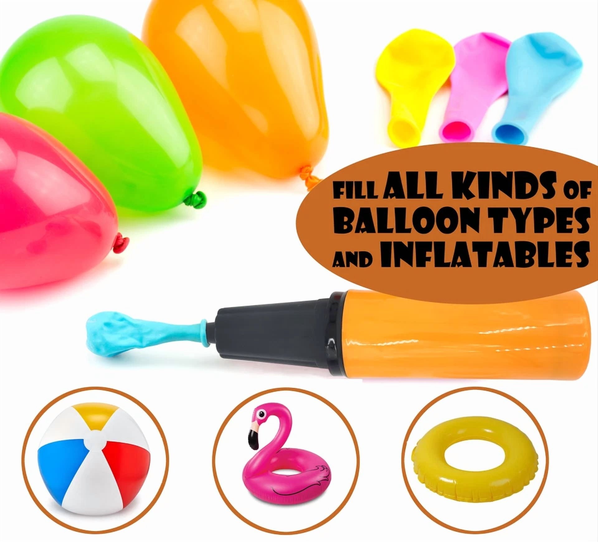 3 Balloon Pump Handheld, Manual Inflator Air Pump 2 Way Dual Action New Version
