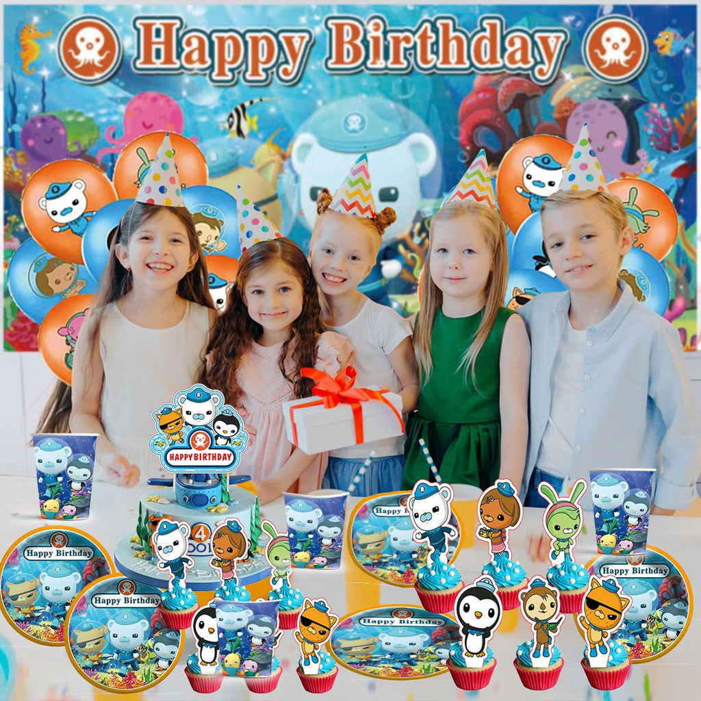 Octonauts Party Supplies Birthday Plates Balloons Decorations Cake Topper Tableware Banner Backdrop Decor