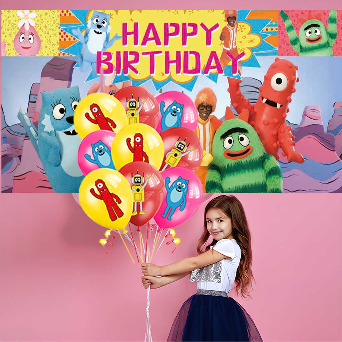 Yo Gabba Gabba Party Supplies Decor Decorations Birthday Plates for Kids Tableware Balloons Cake Topper Fans