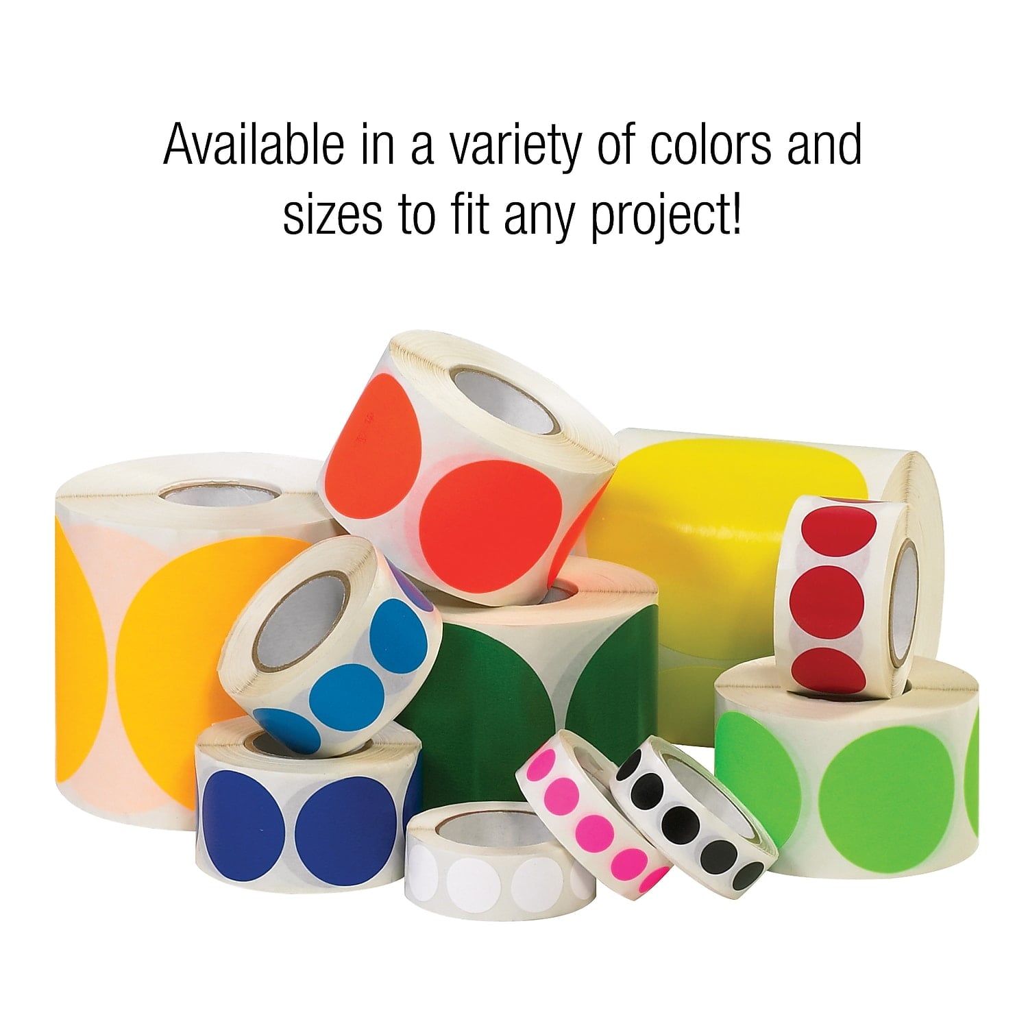Tape Logic Inventory Circle Labels 4" Fluorescent Pink 500/Roll DL615K