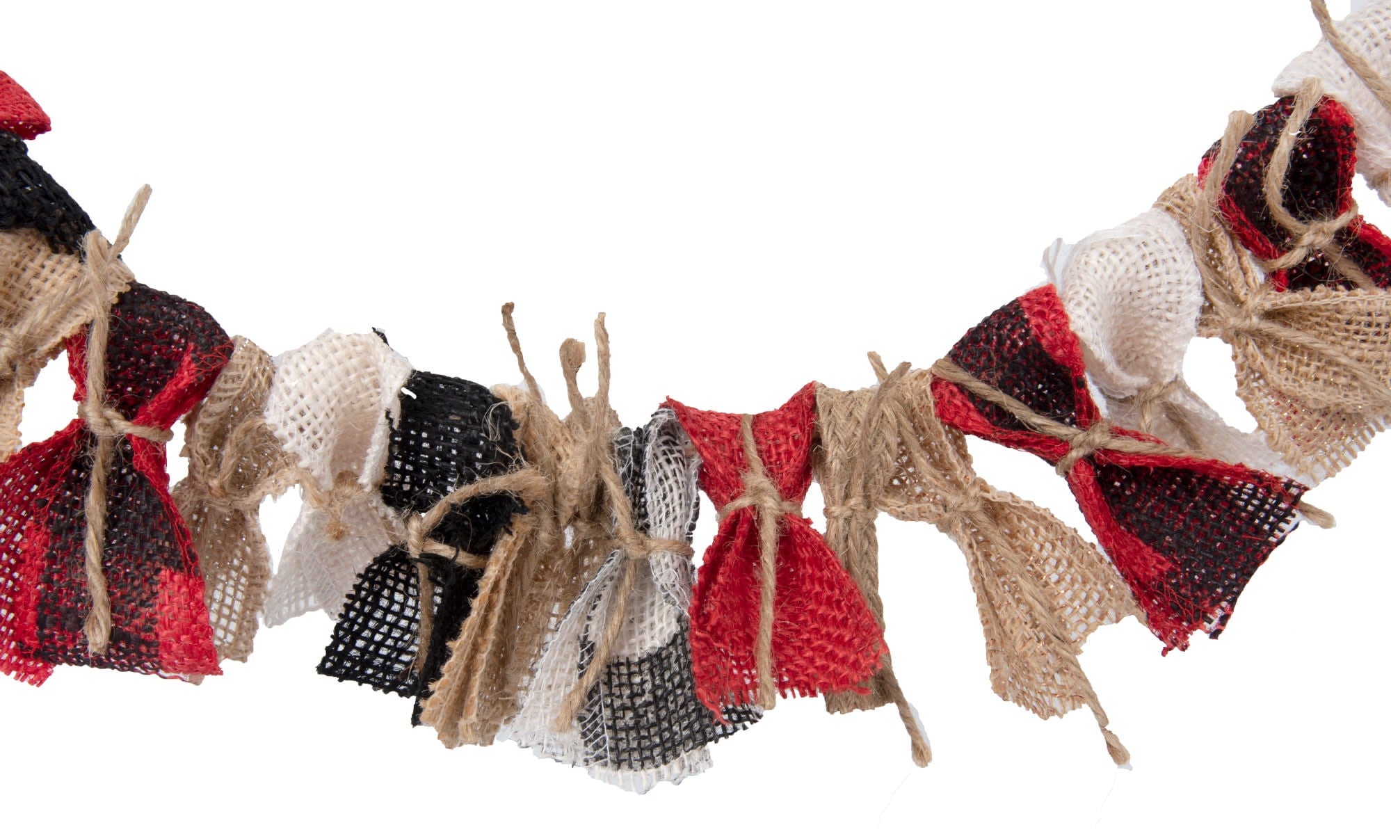 Love, Laugh, Craft Rag Tie Garland Burlap Project Kit, 2-10'L, Precut Ribbon, Multi-Color