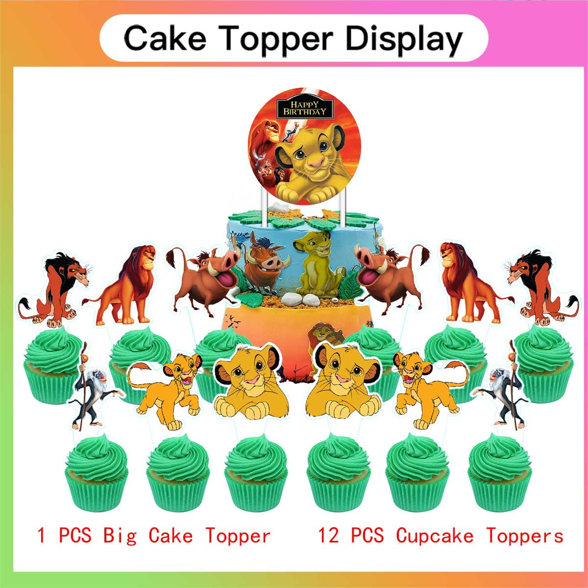 Lion King Birthday Party Supplies Balloons Plates Decoration Cake Topper Decor Tableware Banner Backdrop