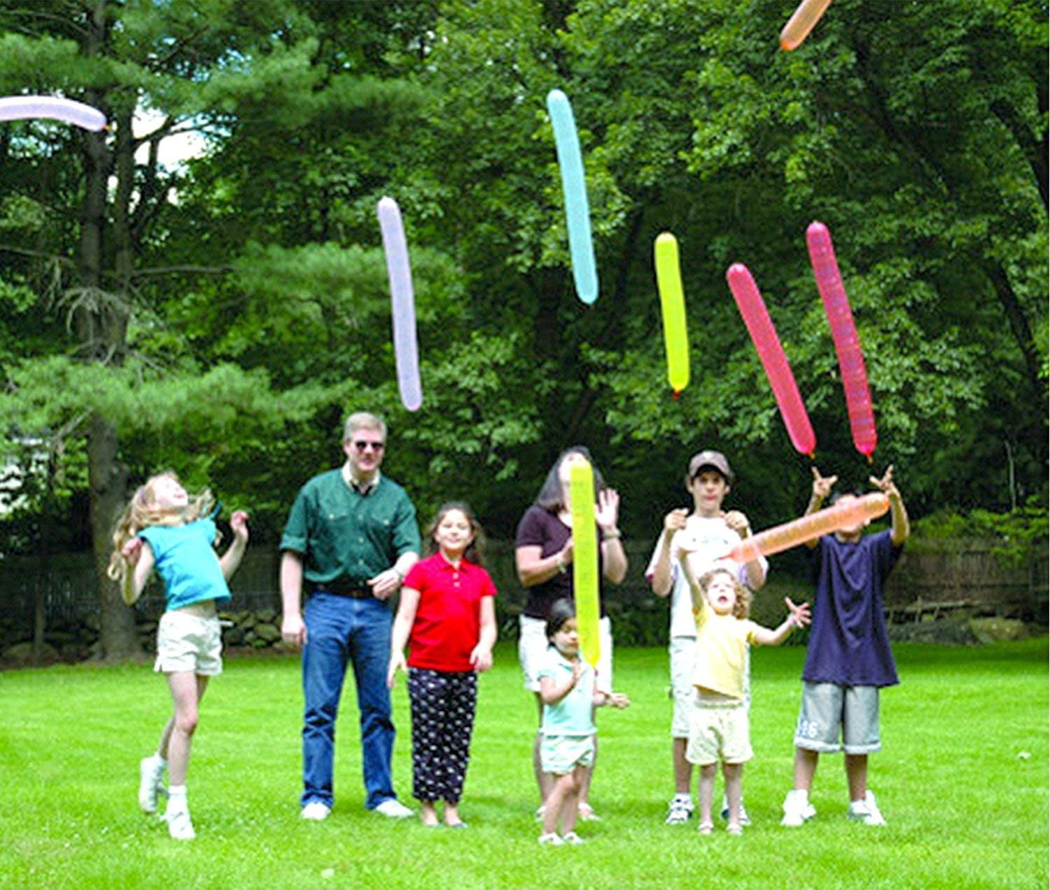 100pcs Rocket Balloons with Two Air Pump Colorful Giant Rocket Balloons for Parties