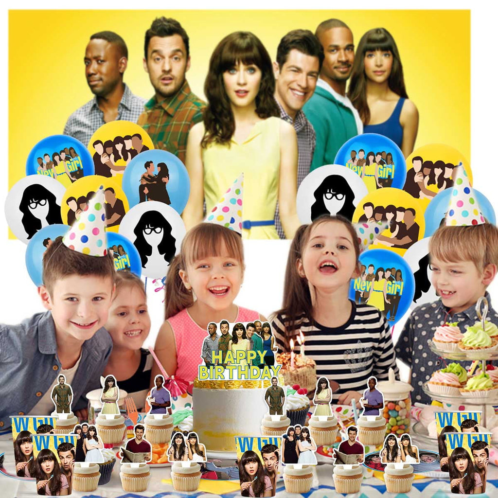 New Girl Twenty Nine Birthday Party Supplies Balloons Plates Decoration Cake Topper Decor Tableware Banner Backdrop