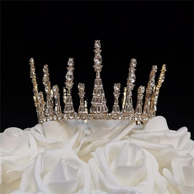 Tian Sweet 34035-RG 5.3 oz Wedding Crown Cake Topper - Rose Gold