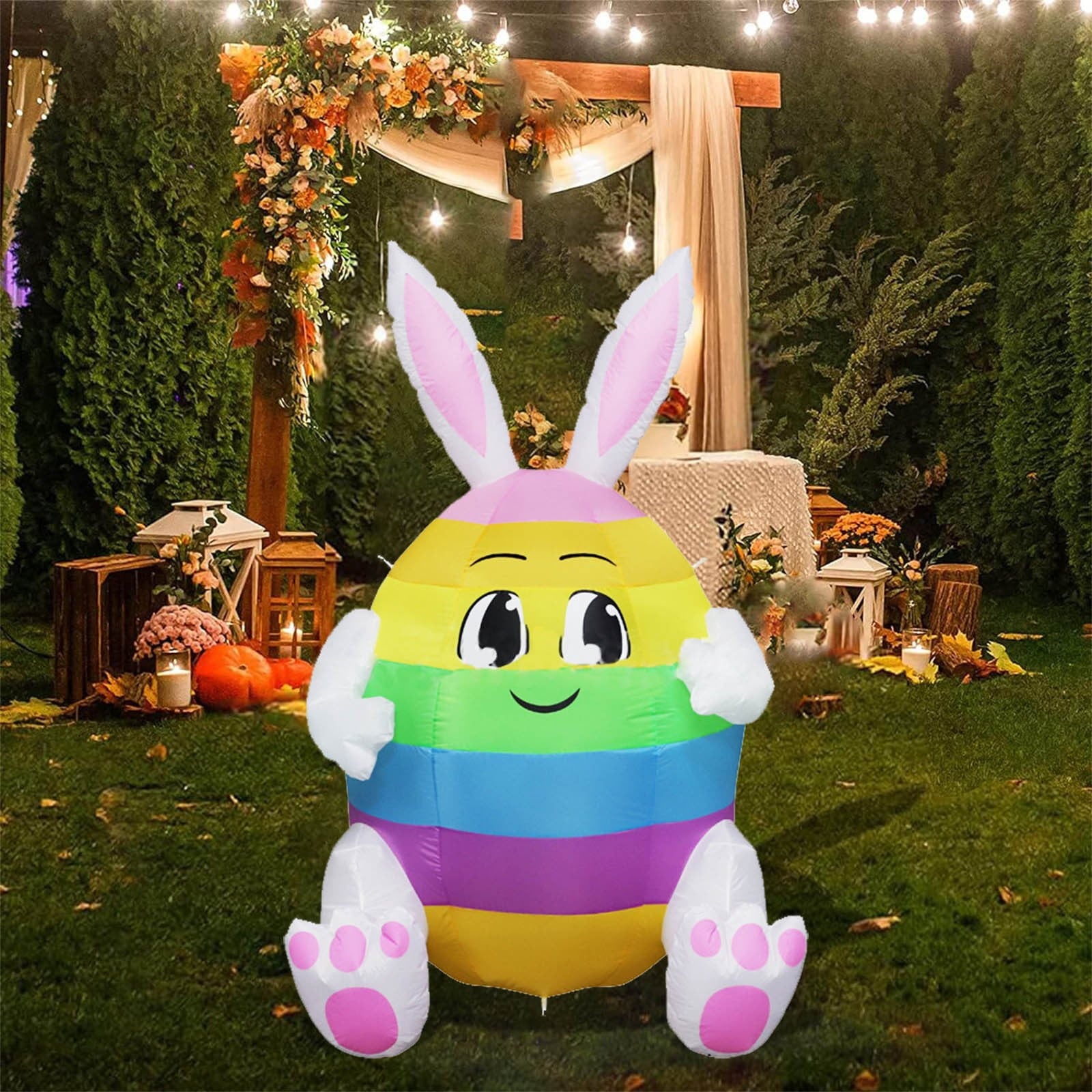 Replio Easter Inflatable Balloon Large Decoration Easter Egg Bunnies Inflate Balloons To Decorate Large Outdoor Holiday Decorations Gifts