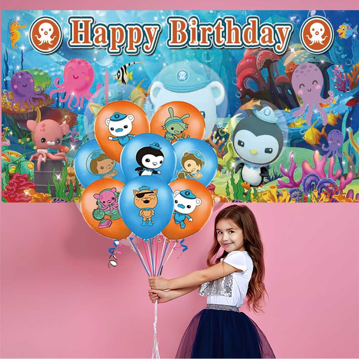 Octonauts Party Supplies Birthday Plates Balloons Decorations Cake Topper Tableware Banner Backdrop Decor