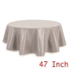 Unique Bargains Round Oil Proof Spill Proof Water Proof Lace TPU Kitchen Dining Tablecloth Light Coffee 47 inch