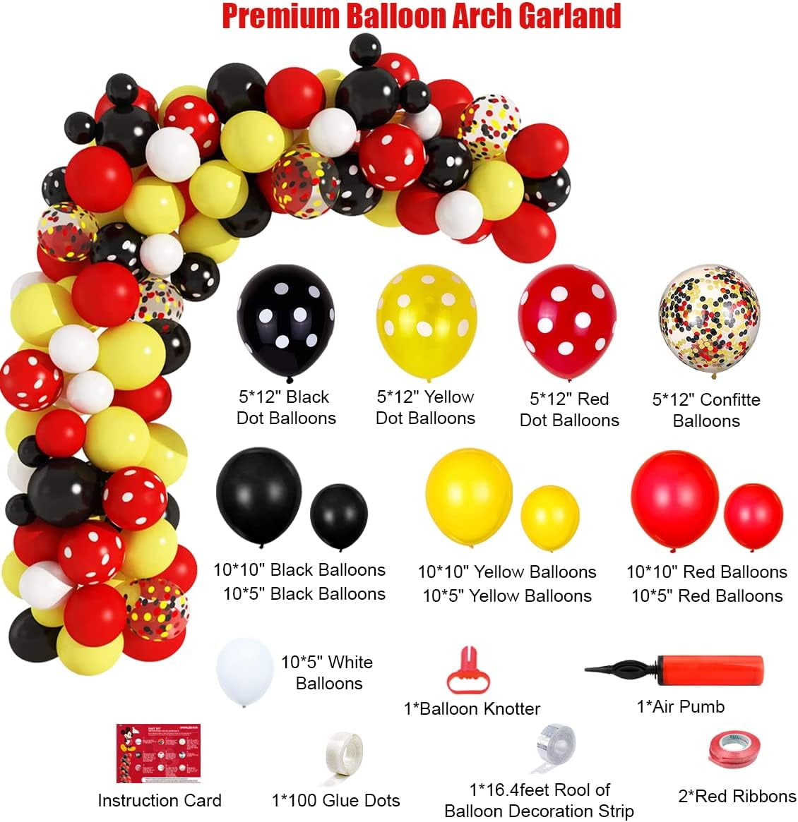 Sparkles Hub M - Mouse Latex Party Supply Sets, 45" Balloon