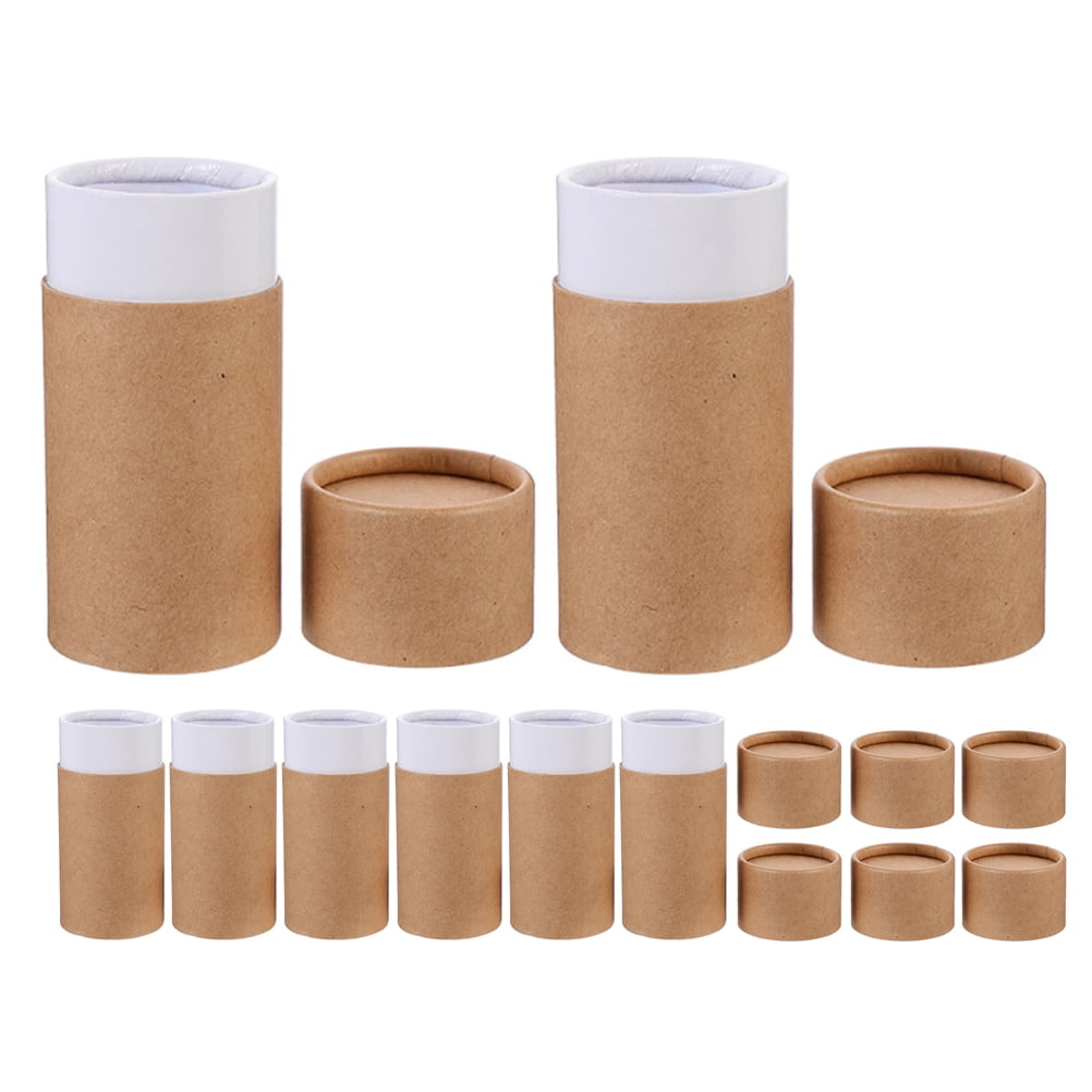 Raindrops 32 pcs  Essential Oil Wrapping Box 50ml Kraft Paper Storage Box Small Paper Tube with Lids Cardboard Tubes Round Tube Box for Craft Perfume Bottles