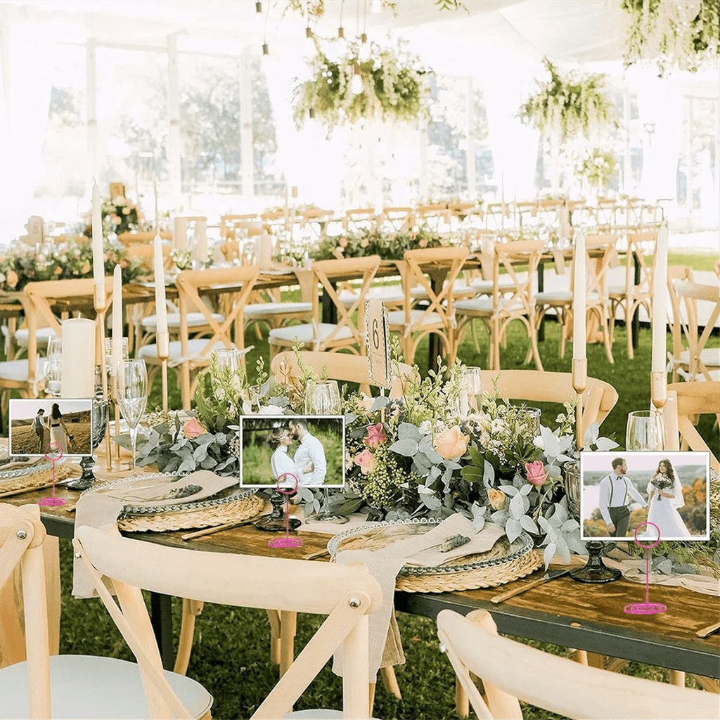 80Pcs Table Number Holders Place Card Holder, Picture for Wedding, Birthday Anniversary Party, Restaurant 85mm