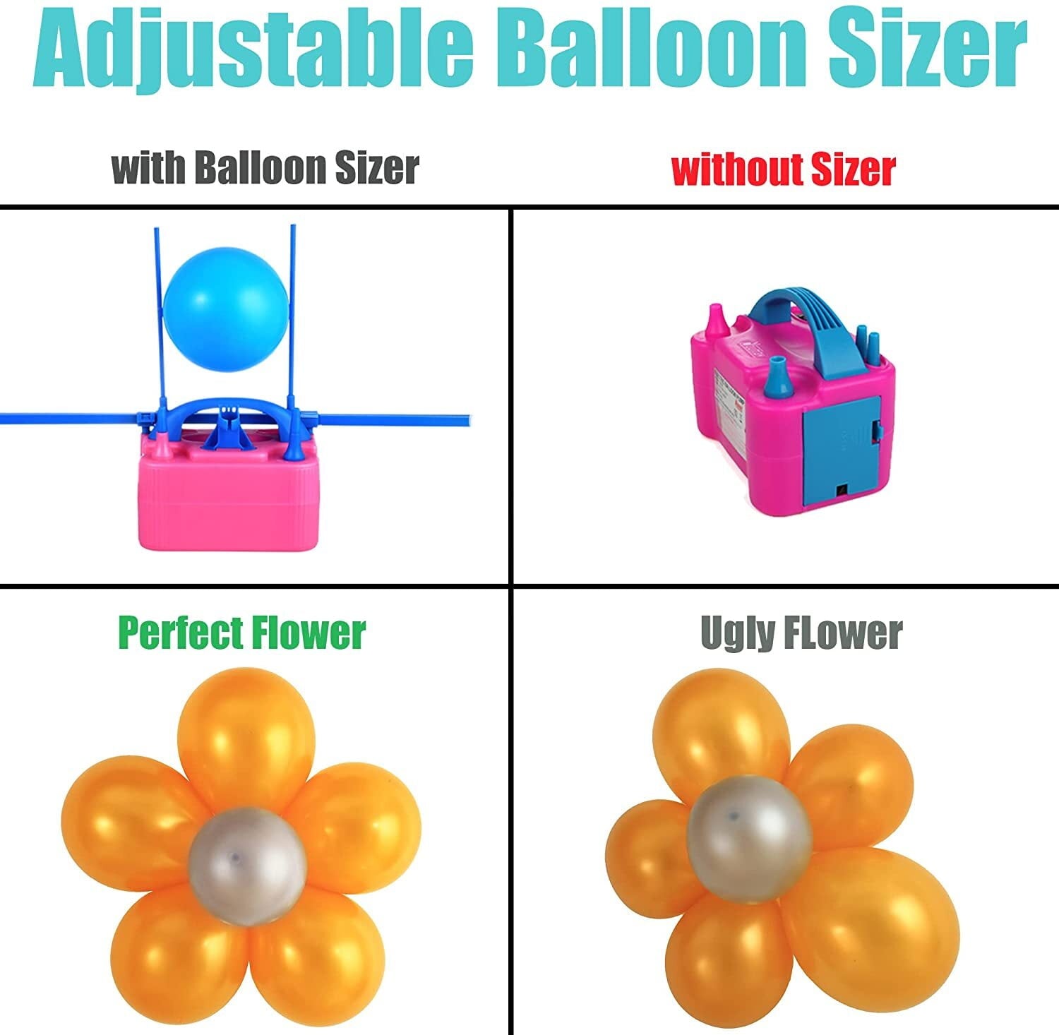 Electric Balloon Inflator Air Pump Massive Balloons Blower US Standard