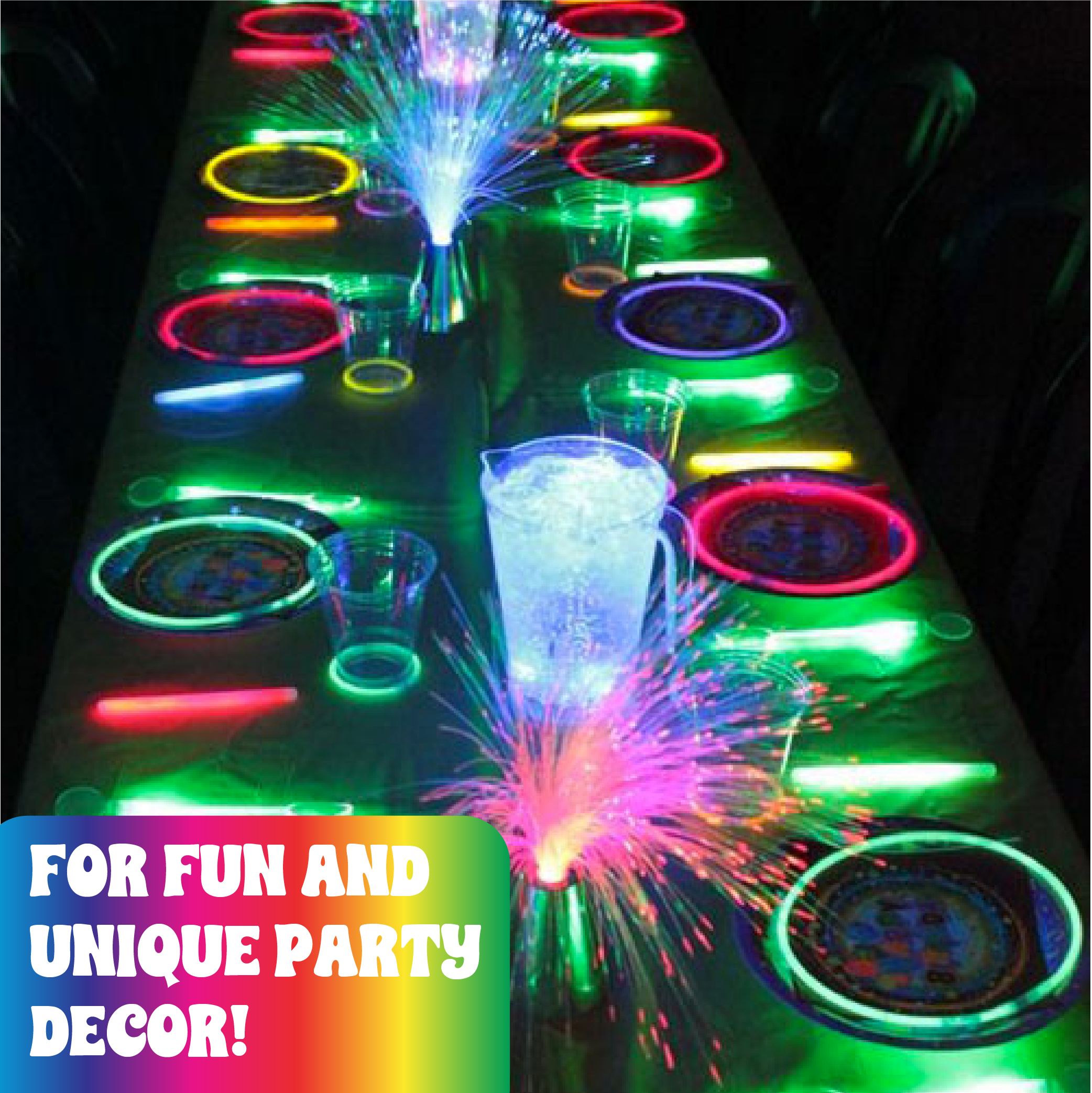 Kaitek Glow Party Pack – 448 Pcs Glow Sticks and Cool Connectors for Glasses, Headbands and More Fun!