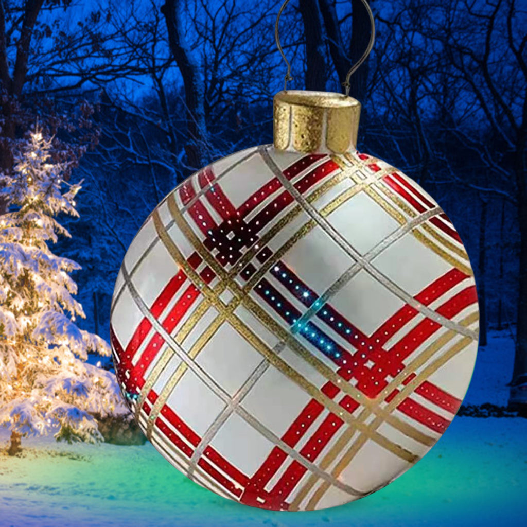 UDIYO Christmas Balls Hanging Hole Inflatable Decorative Golden Snowflake Xmas Party Balloon for Christmas