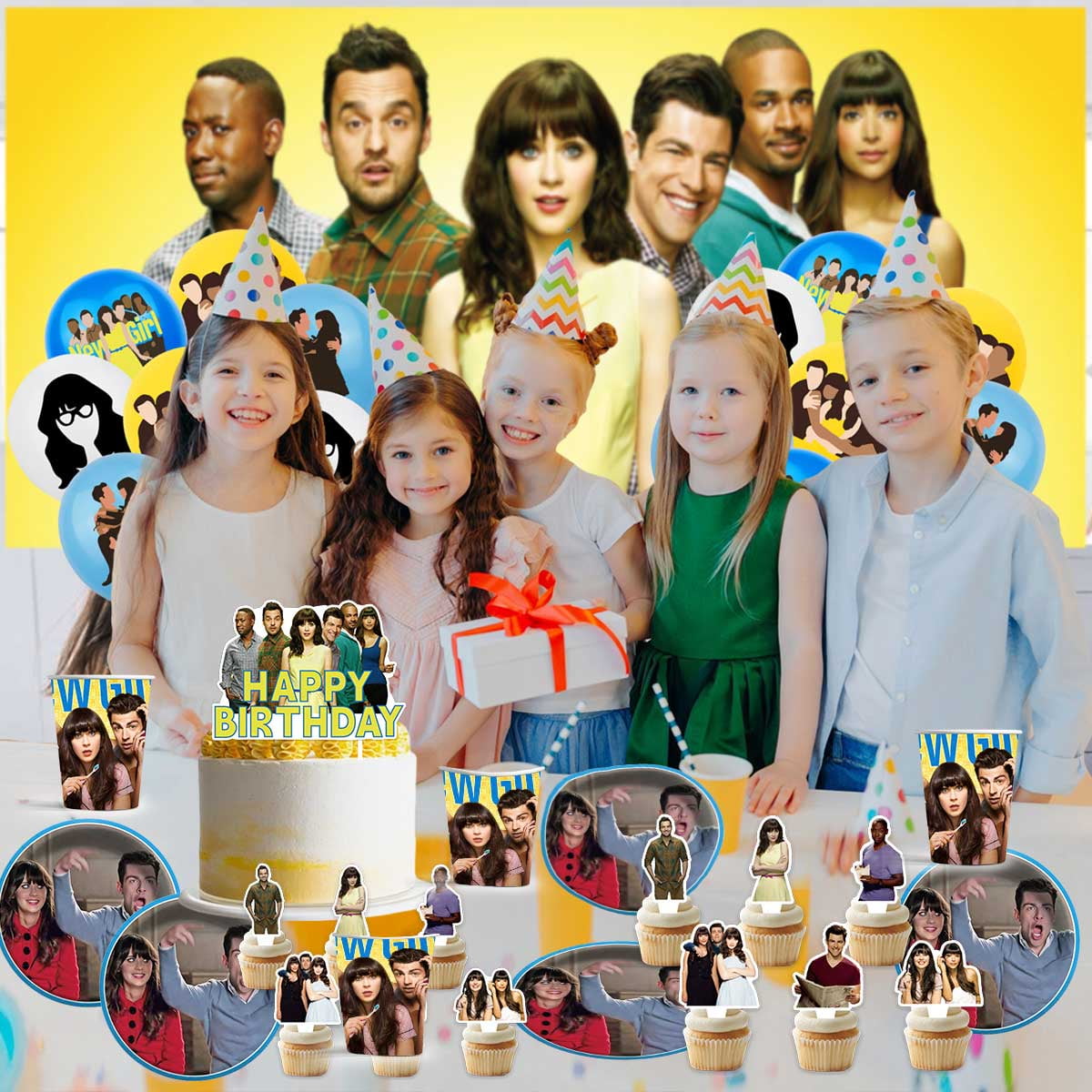 New Girl Twenty Nine Birthday Party Supplies Balloons Plates Decoration Cake Topper Decor Tableware Banner Backdrop