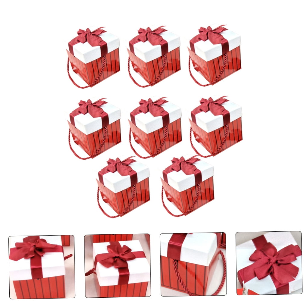 Niceauty 8Pcs Creative Present Box Red Apple Boxes for Presents Chic Design for Family Gift Storage