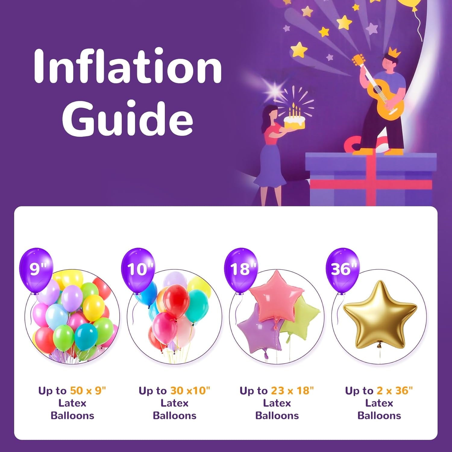 Helium Tank for Balloons at Home 13.4L Premium Helium Gas Tank Pump Kit 99.99% Pure Helium Gas Up to 50 Latex Balloons Ribbons Ideal for Birthday Party, Wedding, Events(1 Pack)