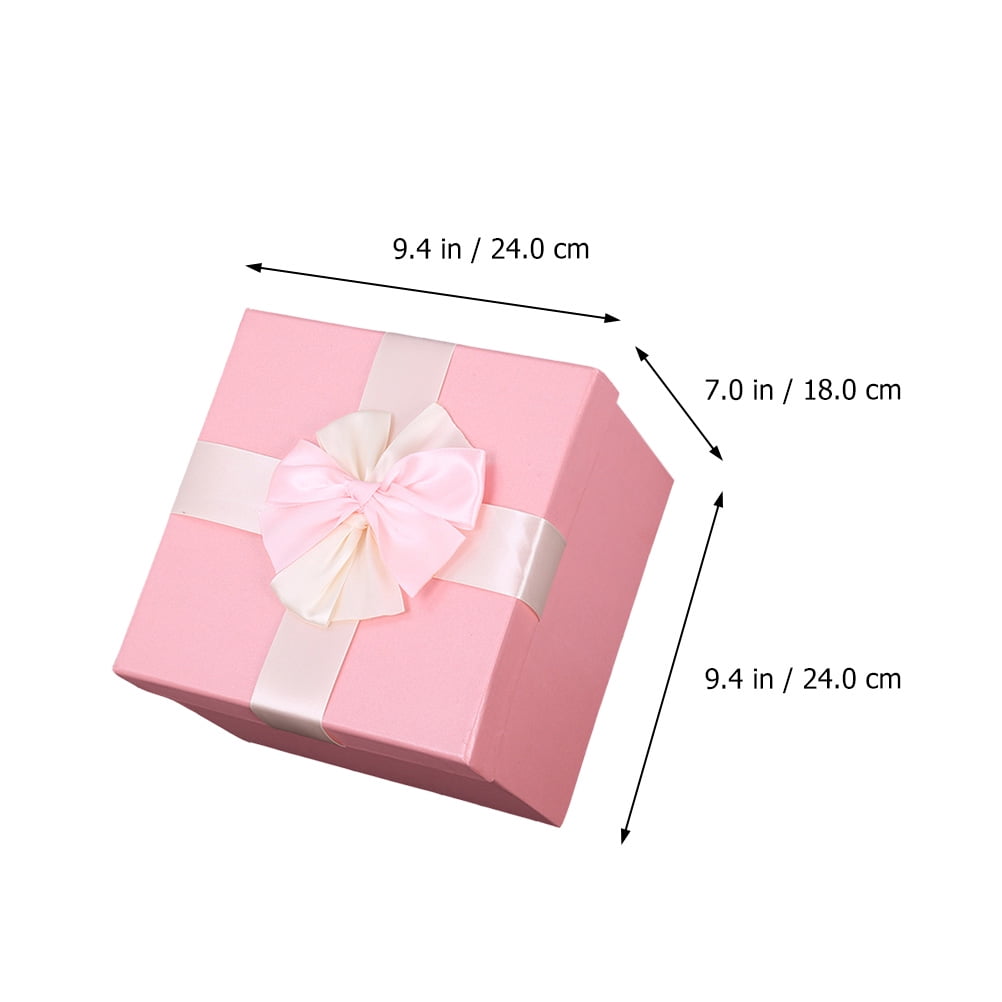Set of 2 Jewelry Birthday Gift Box Creative Gift Box Miss Bride 24X24X18cm Pink