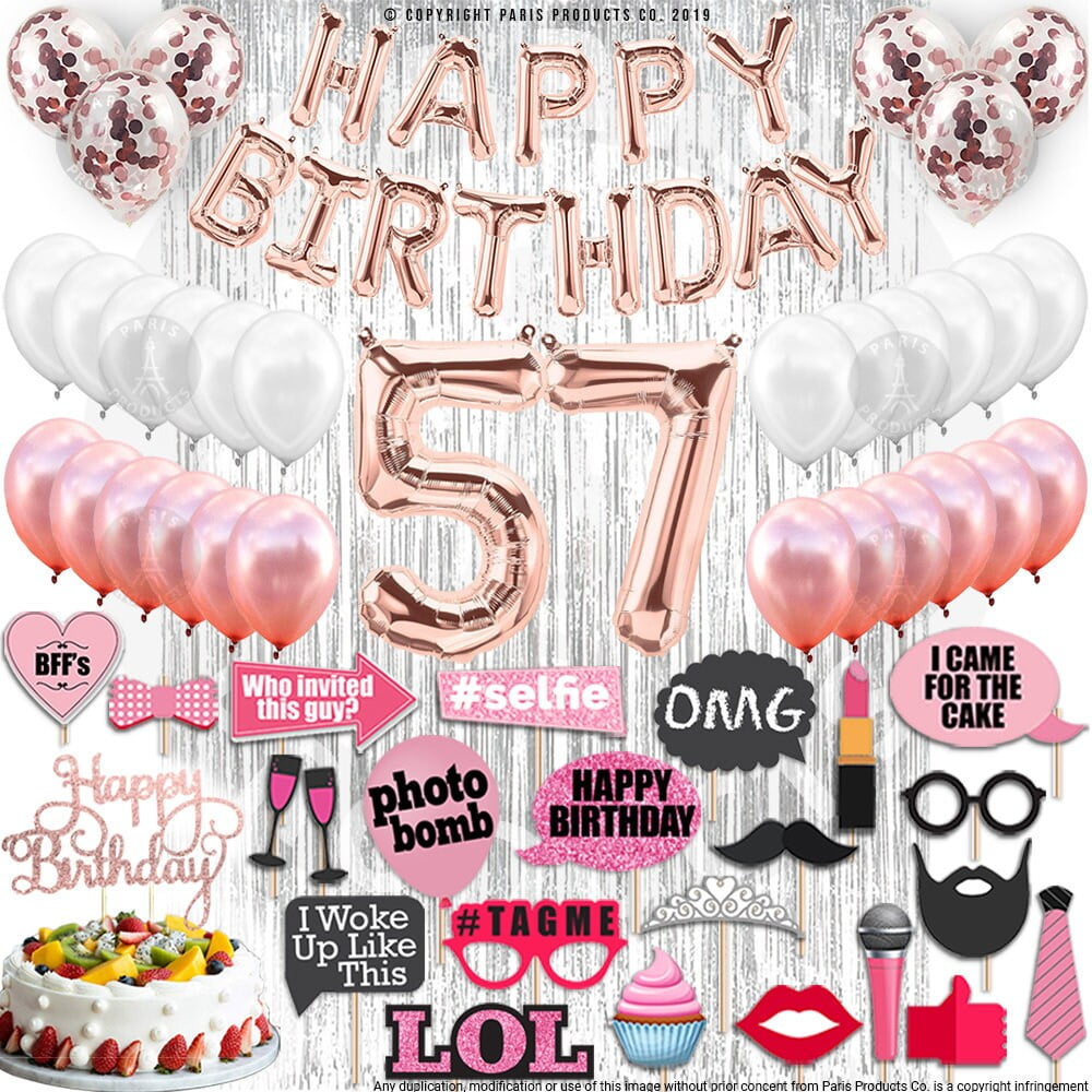 4th Birthday Decorations Party Supplies, Rose Gold 4Number Balloons 4th Foil Mylar Balloons Latex Balloon Decoration 4th Birthday Gifts