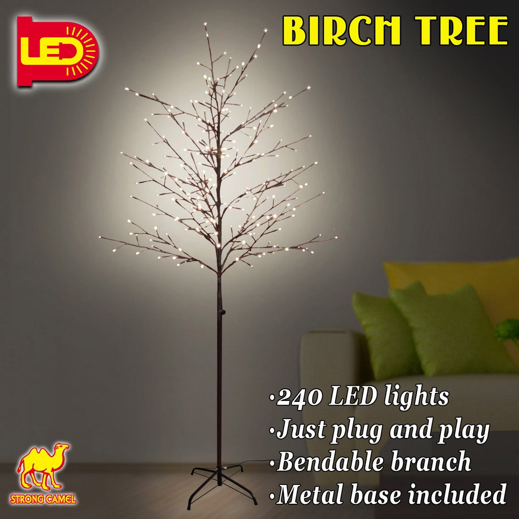 Sunny 6ft Star Light Tree 240 LED Light Warm Light String Party Christmas Decoration New