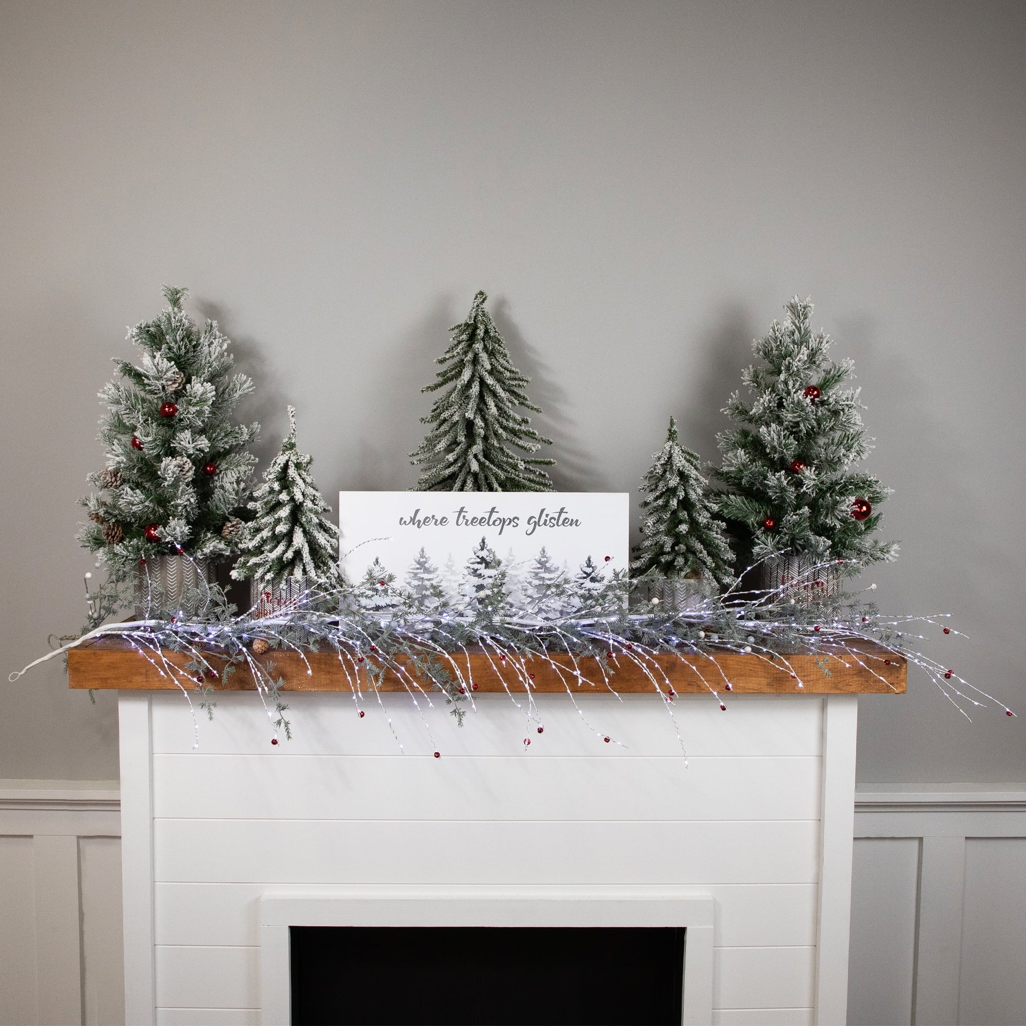 Northlight Pre-Lit Christmas Garland with Jingle Bells - 6' x 6" - Cool White Lights