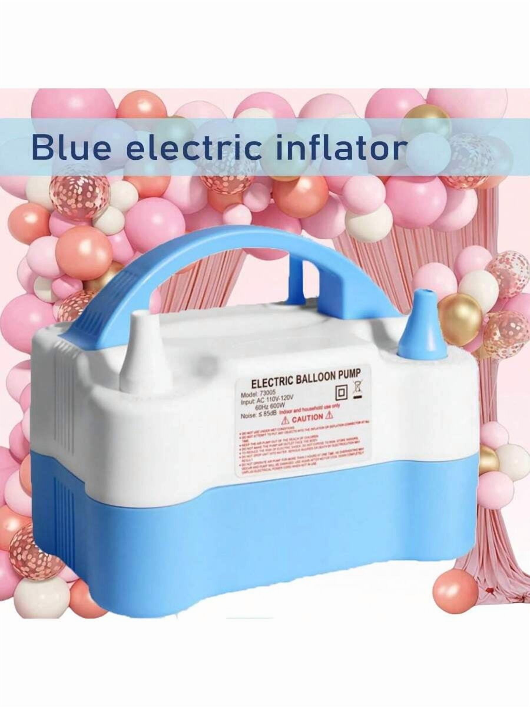 Inflador de globos eléctrico, bomba de aire, soplador de globos portátil automático de doble boquilla, adecuado para cumpleaños, decoración de fiestas de globos de boda