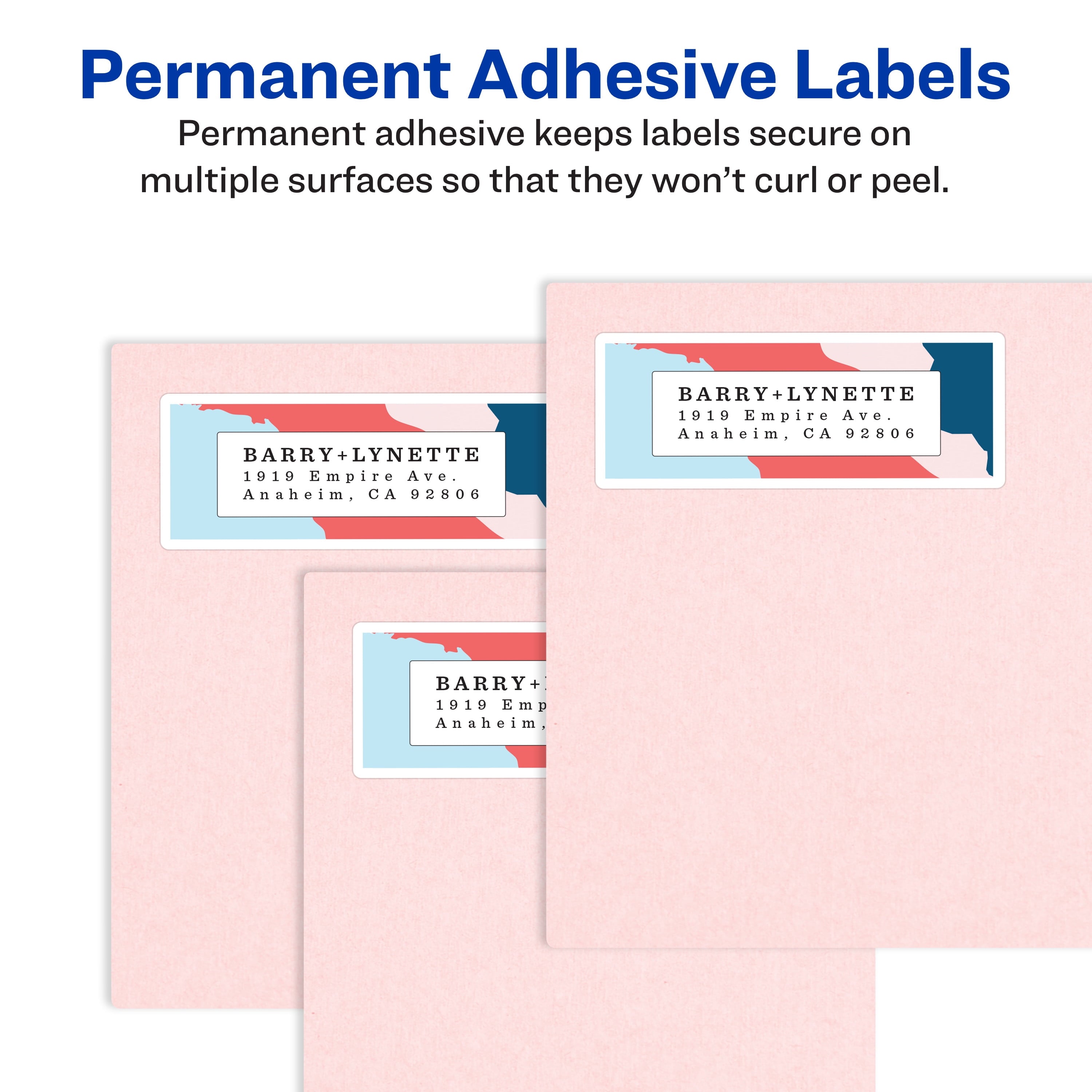 Avery Address Labels, 1" x 4", White, 2,000ct (5161)