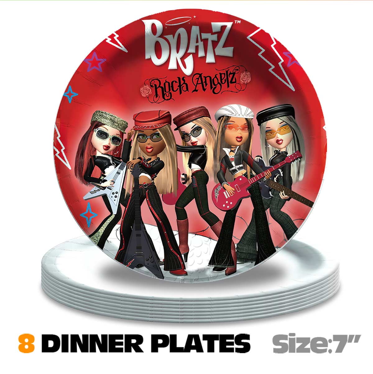 Bratz Girls Party Supplies Balloons Tableware Birthday Decorations Plates Banner Cake Topper Backdrop