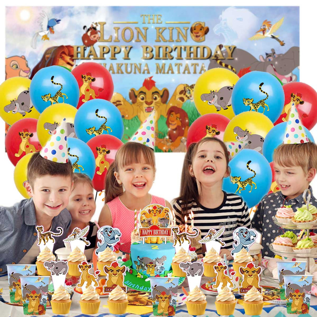 Lion Guard Birthday Party Supplies Balloons Plates Decoration Cake Topper Decor Tableware Banner Backdrop