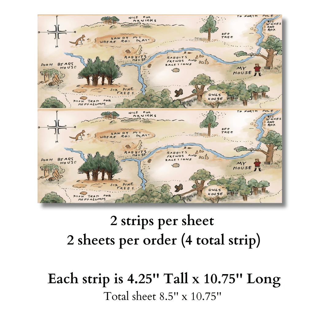 Pooh Bear Baby Shower Cake Topper Edible Image Cake Wrap
