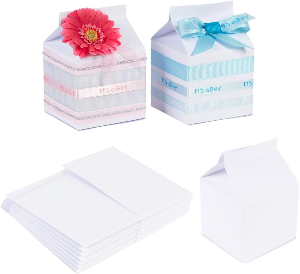 Milk Carton Favor Gift Boxes by Factory Direct Craft: Adorable Packaging for Your Special Occasion