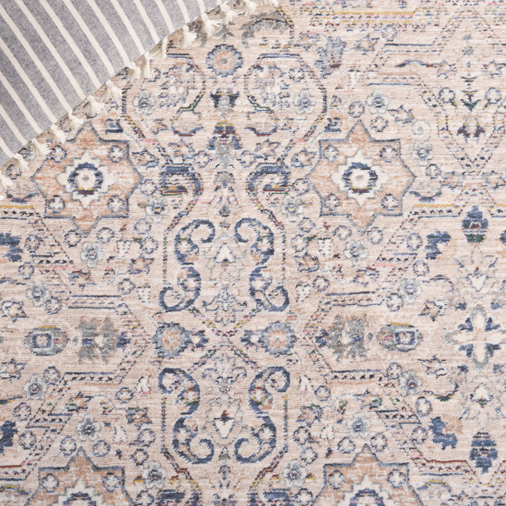 SAFAVIEH Sutton Aisling Oriental Runner Rug, Beige/Navy, 2'2" x 8'