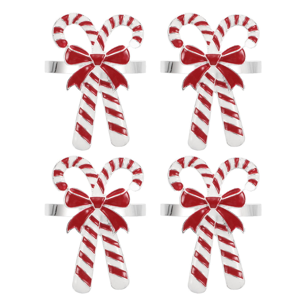OUNONA 16 pcs  Christmas Napkin Rings Holders For Christmas Dinners Parties Wedding Adornment Table Decoration Accessories Thanksgiving Wedding Receptions