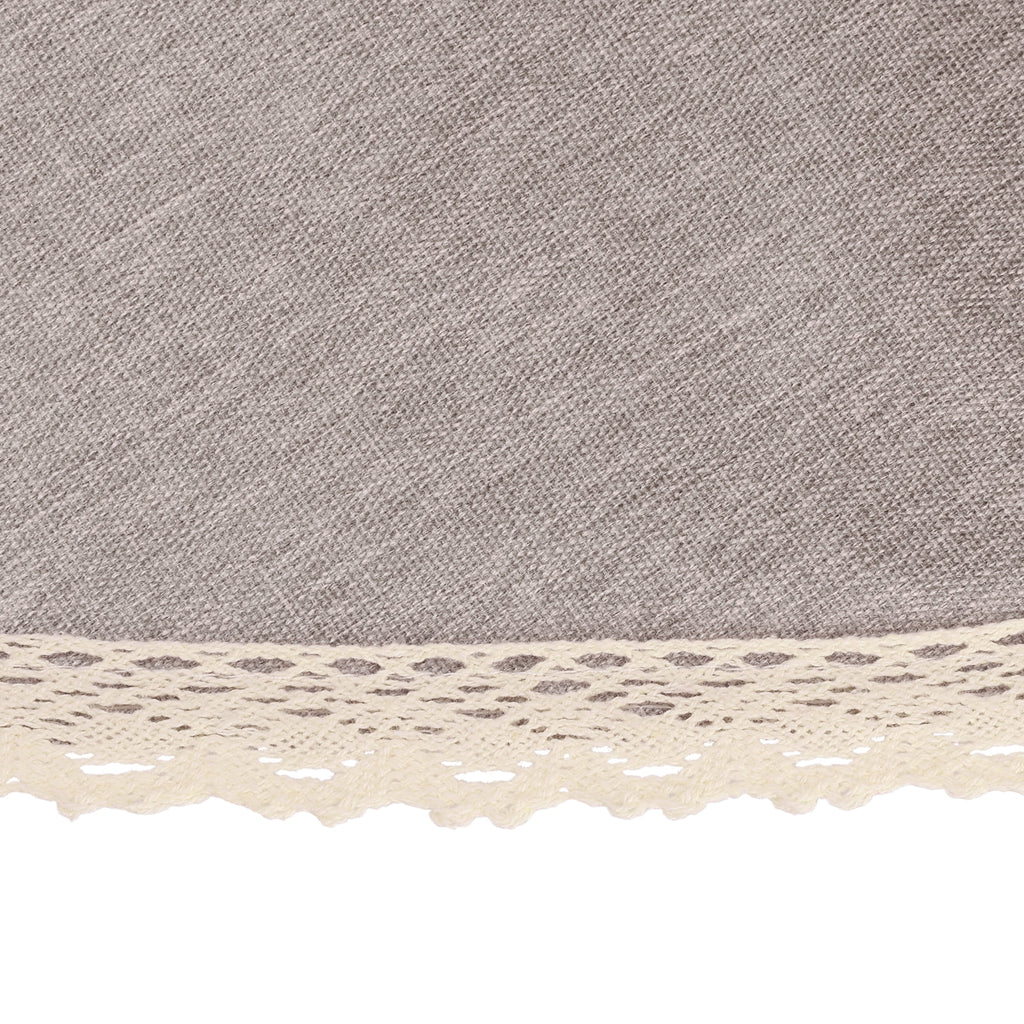 Unique Bargains Round Oil Proof Spill Proof Water Proof Lace TPU Kitchen Dining Tablecloth Light Coffee 47 inch