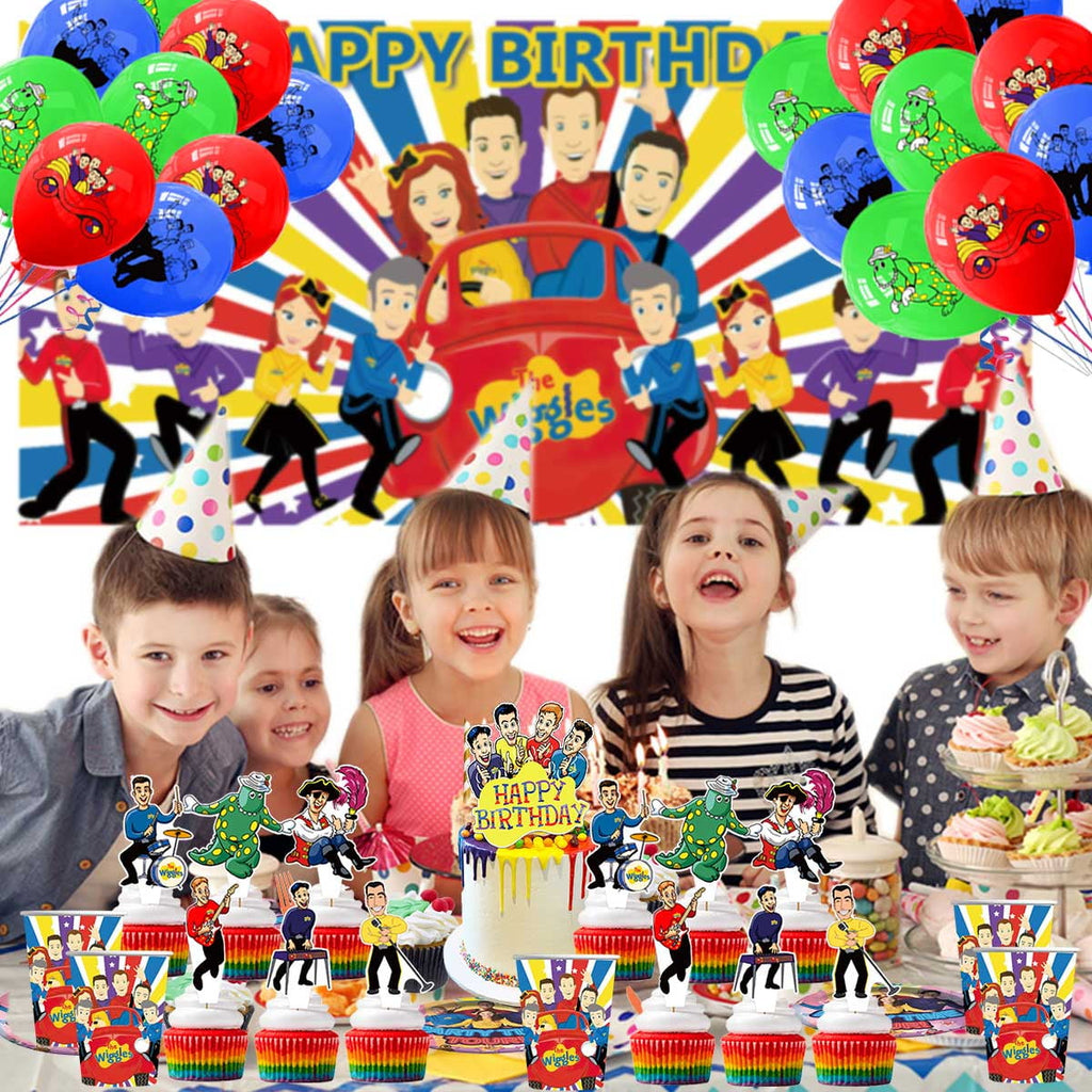The Wiggles Party Supplies Plates Decorations Birthday Cake Topper Banner Decor Backdrop Balloons