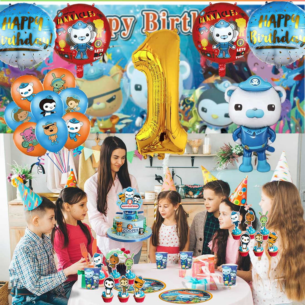 Octonauts Party Supplies Decor Tableware Backdrop Banner Cake Topper Balloons Birthday Decorations
