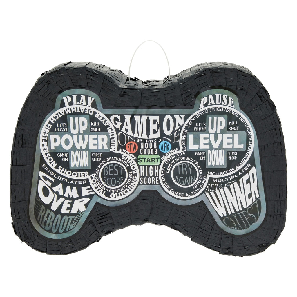 Video Game Pinata for Boys, Gamer Birthday Decorations and Party Supplies, Controller Shaped (Small, 16.5x11x3 in), For Ages 3+