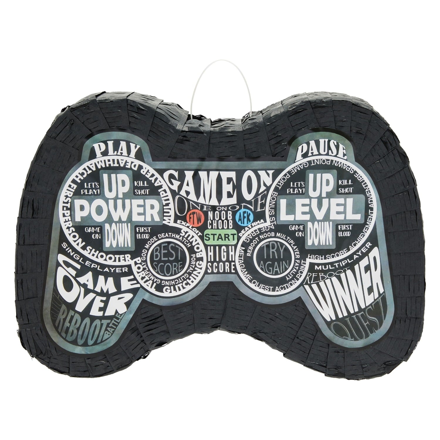 Video Game Pinata for Boys, Gamer Birthday Decorations and Party Supplies, Controller Shaped (Small, 16.5x11x3 in), For Ages 3+