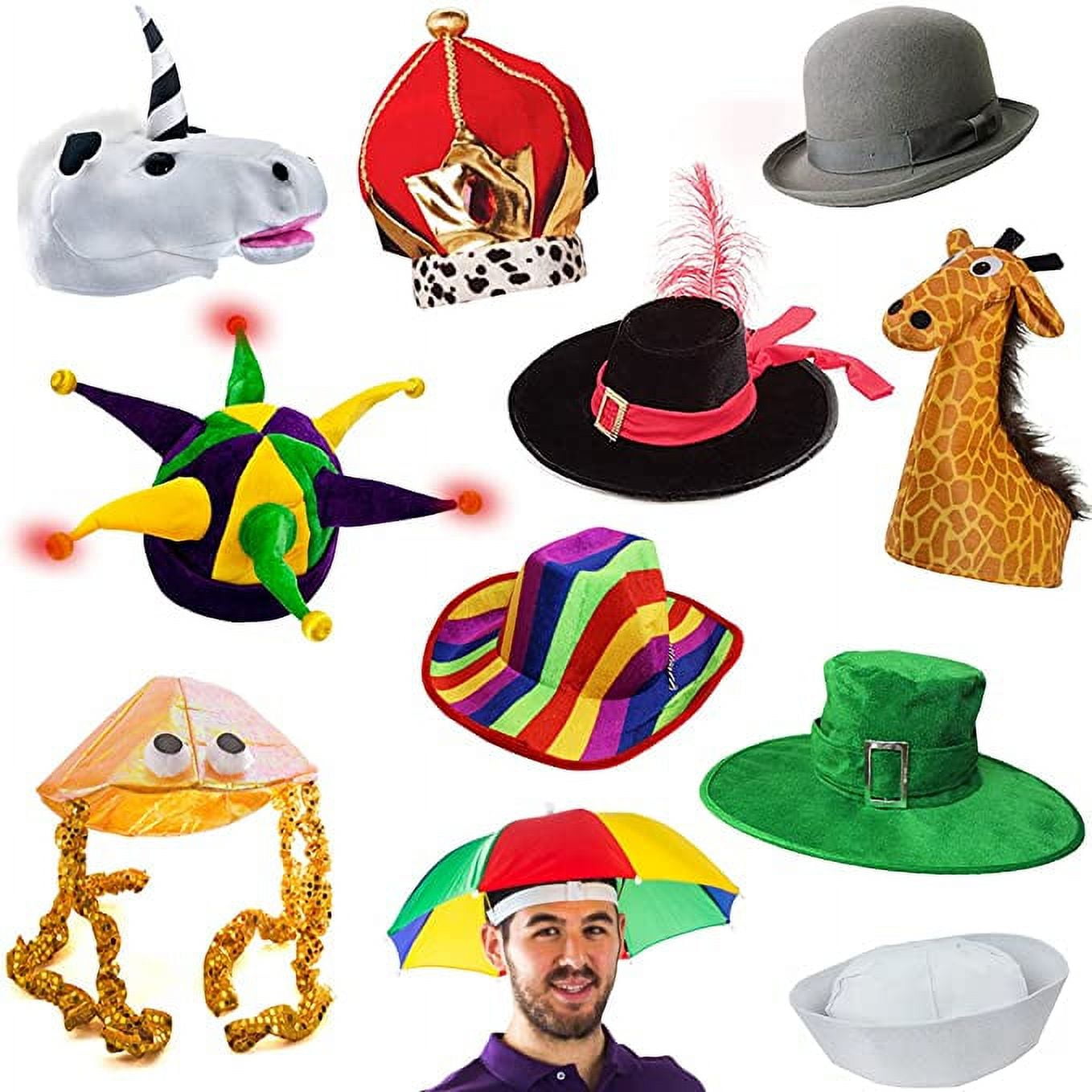 6 Costume & Party Hats by Funny Party Hats