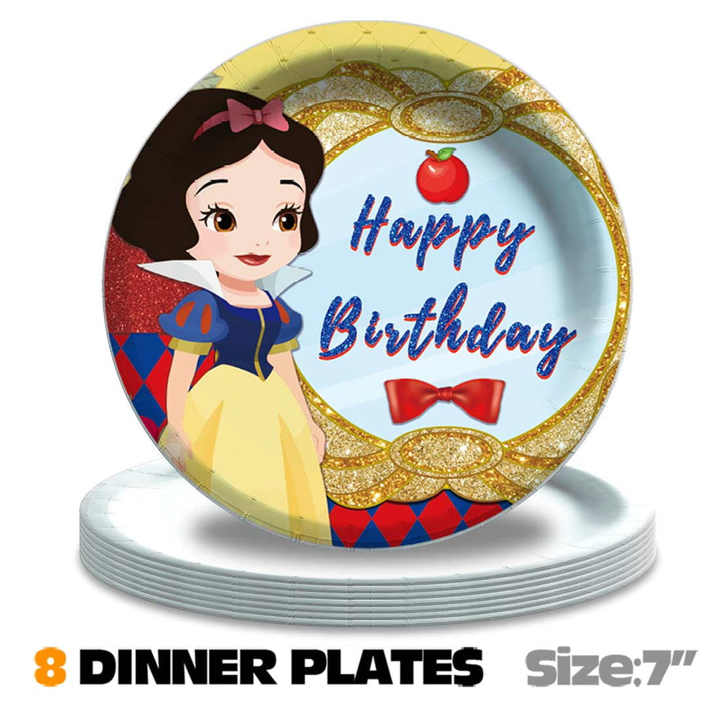 Snow  White Princess Party Supplies Decor Tableware Backdrop Banner Cake Topper Balloons Birthday Decorations
