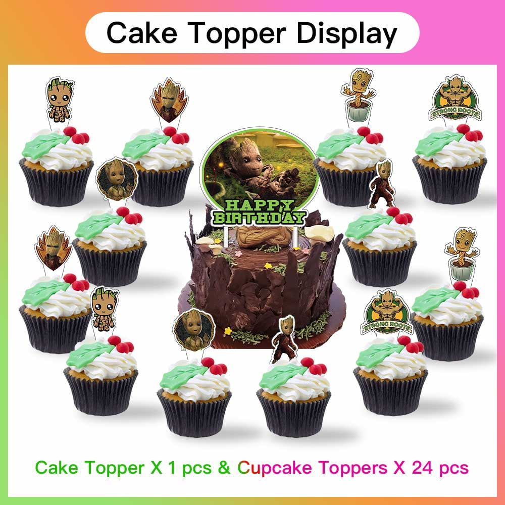 I am Groot Party Supplies Plates Decorations Birthday Cake Topper Banner Decor Backdrop Balloons