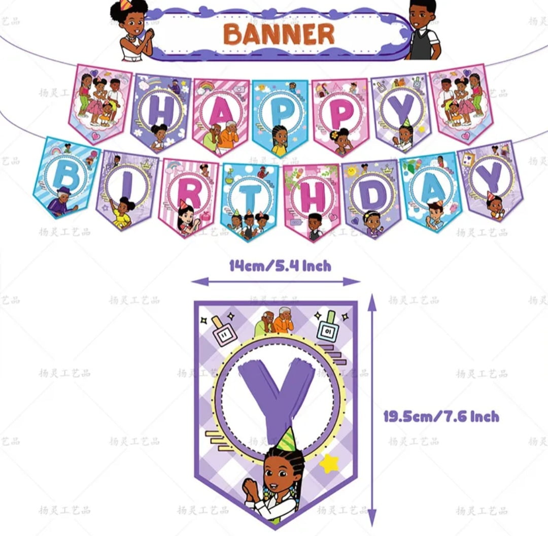 Gracie's Corner Birthday Party Decorations, Music Gracie Birthday Banner - Cake&Cupcake Toppers - 16 Latex Balloon for Gracie Theme Party Supplies