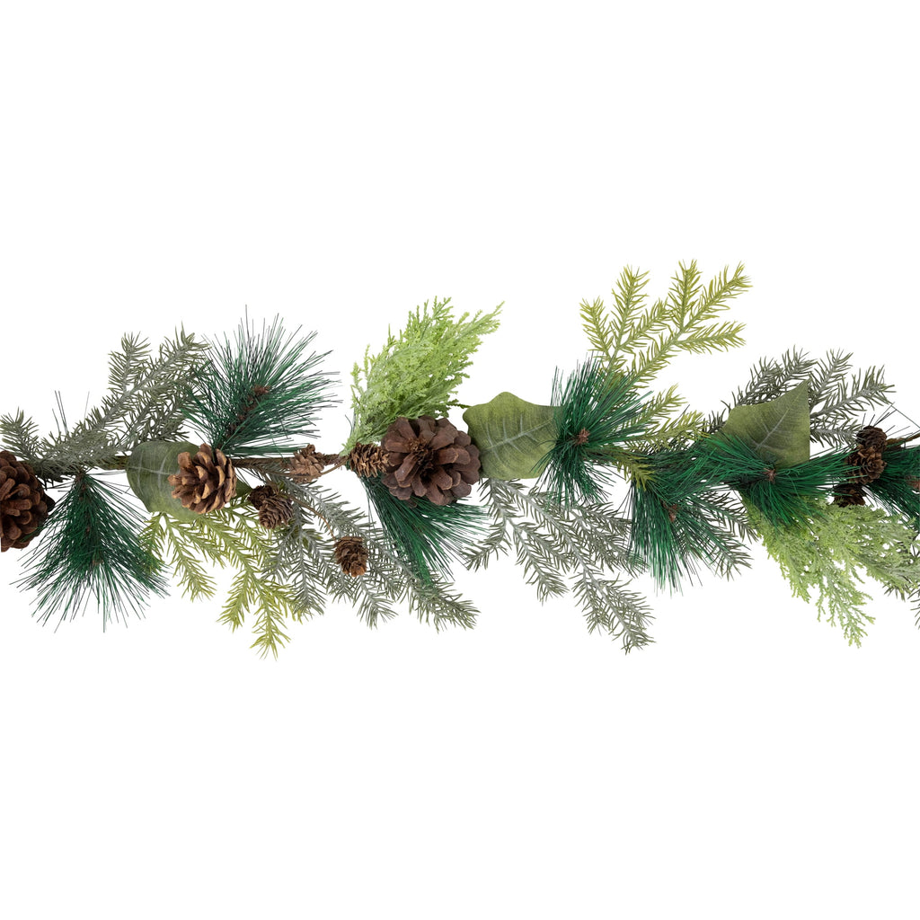 Northlight 5' x 6" Pine Cone and Cedar Artificial Christmas Garland, Unlit